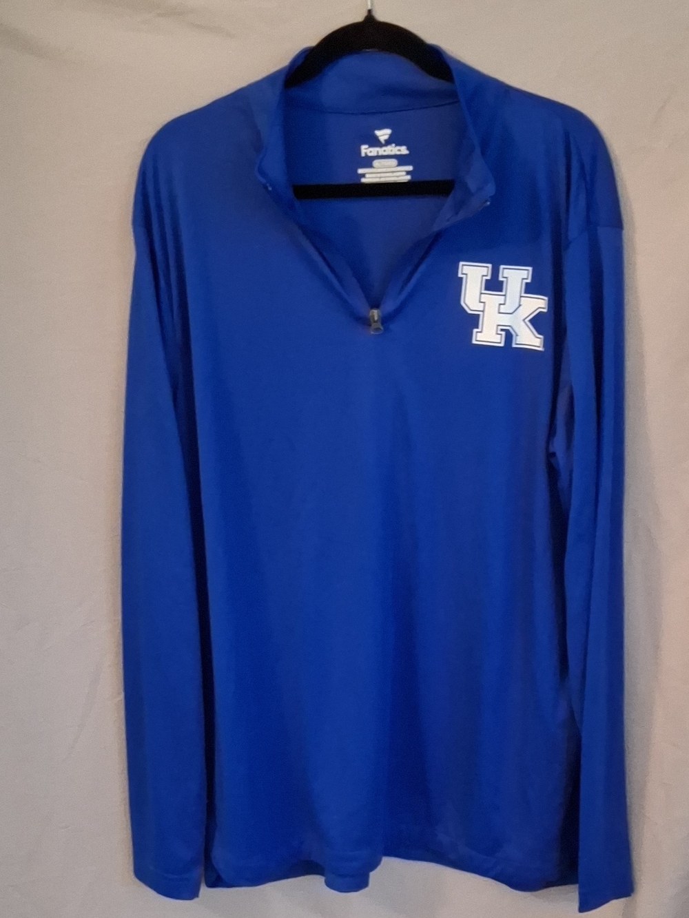 Fanatics Kentucky Wildcats Mens XL 1/4 Zip Pullover Jacket Blue Performance 3M65